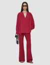Joseph Blondel Crepe De Chine Silk Blouse In Red