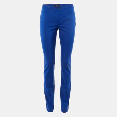 Pre-owned Joseph Blue Cotton Blend Slim Fit Trousers M