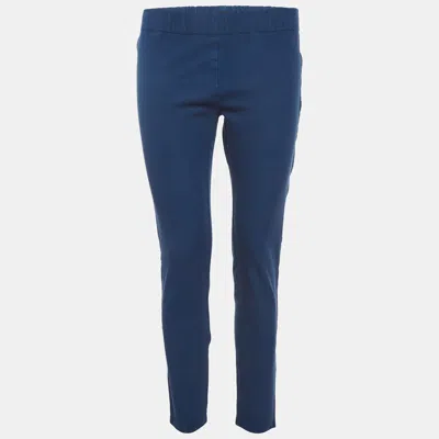 Pre-owned Joseph Blue Stretch Gabardine Leggings L