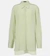 Joseph Bold Silk Crêpe Shirt In Green