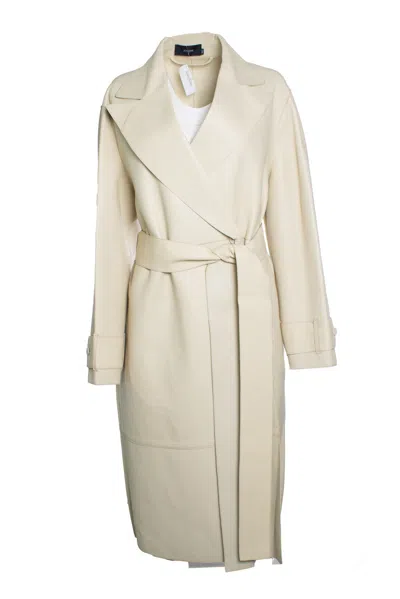 Joseph , Bonded Leather Courty Coat In Neutral