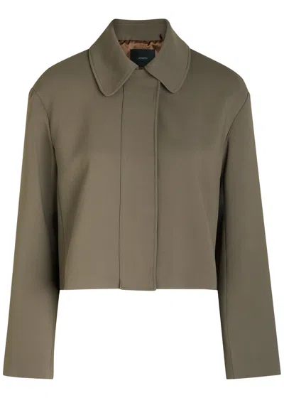 Joseph Bonnat Crepe Jacket In Green