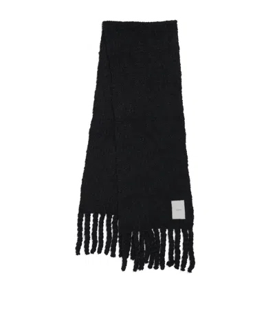 Joseph Bouclé Knit Scarf In Black