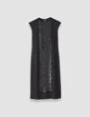 Joseph Boulle Two-piece Chiffon Sequin Dress In Black