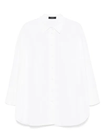 Joseph Box-pleat White Shirt With Buttoned Cuffs