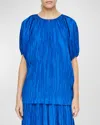 Joseph Silk Habotai Briela Blouse In Ultra Marine