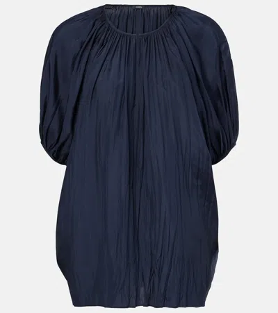 Joseph Habotai Silk Briela Blouse In Blue