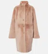 Joseph Britanny Reversible Shearling And Leather Coat In Blusher