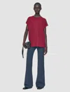 Joseph Broca Wool Voile Blouse In Red