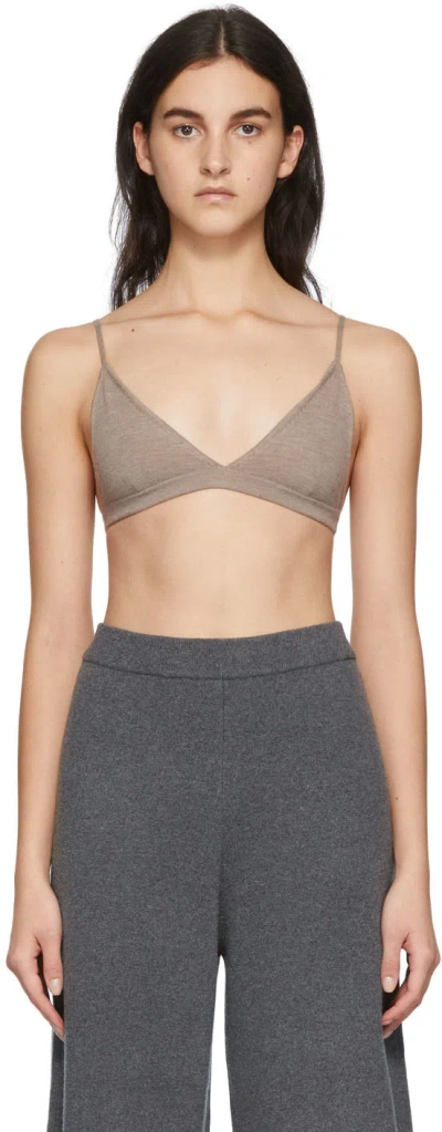 Joseph Brown Stretch Cashmere Bralette In 0102 Taupe