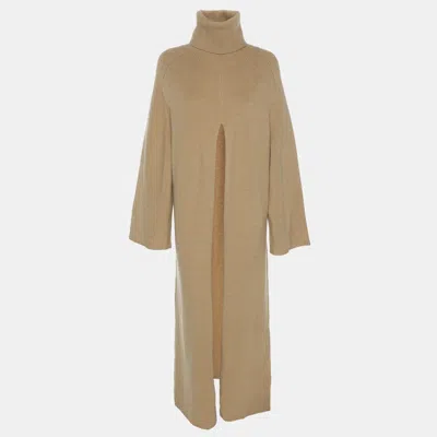Pre-owned Joseph Brown Wool Knit Vivian Midi Dress S
