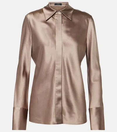 JOSEPH BRUNEL SILK SATIN BLOUSE