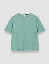 Joseph Brunet Habotai Silk Top In Blue