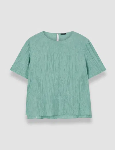 Joseph Brunet Habotai Silk Top In Blue