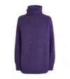 Joseph Brushed Alpaca-blend Meslay Rollneck Sweater In Purple