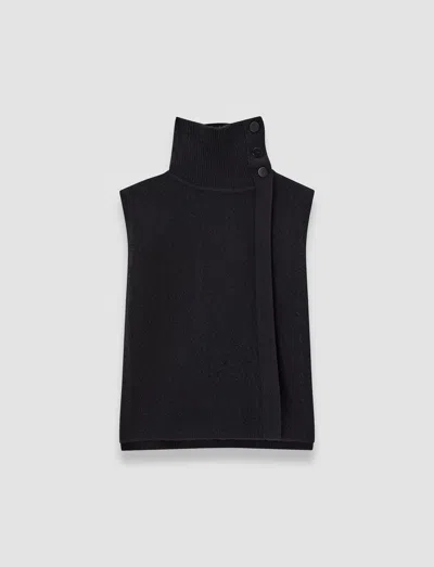 Joseph Brushed Cashmere Bib In Black