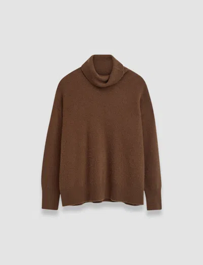 Joseph Loftus Pure Cashmere High Neck Jumper In Brown