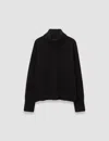 Joseph Brushed Cashmere High Neck Jumper In Black