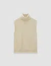 Joseph Womens Affogato Brushed Cashmere Vest In Brown