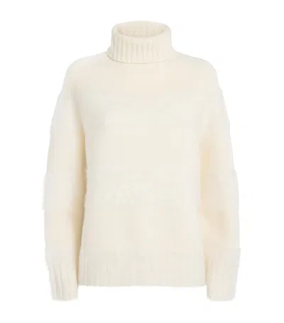Joseph Brushed Stripe Mila Sweater In White