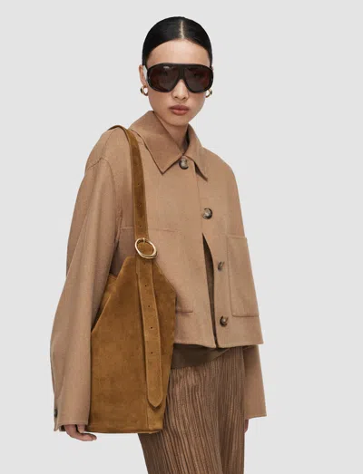 Joseph Bucket Suede Bag In Brown