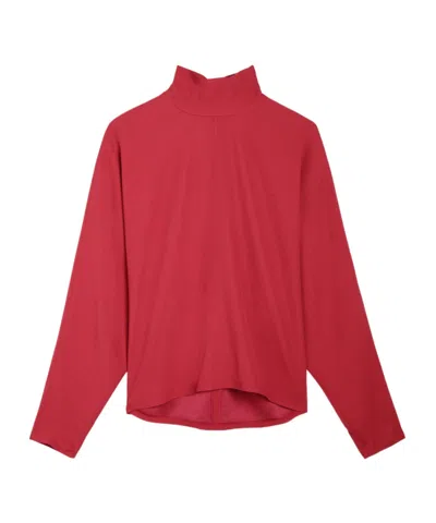 Joseph Buick Crepe Blouse In Red
