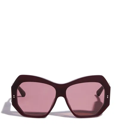 Joseph Butterfly Slima Sunglasses In Red
