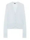 Joseph Button-front Long-sleeve Cardigan In Blue