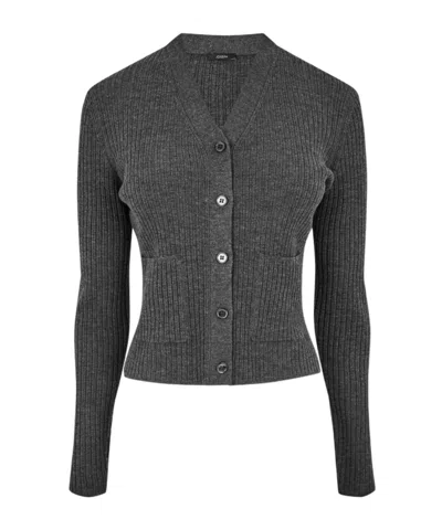 Joseph Button Long-sleeved Sweater In Gray
