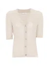 Joseph Button V-neck Cardigan In Neutral