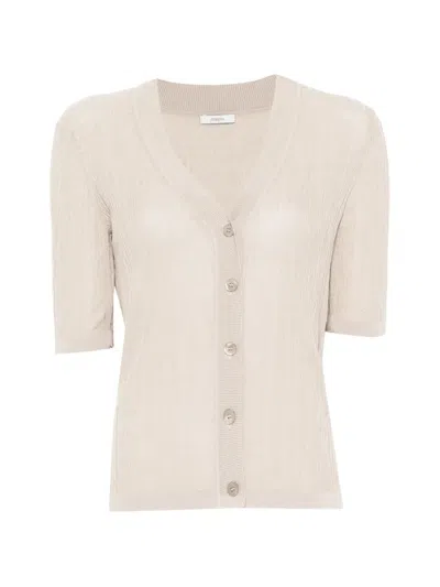 Joseph Button V-neck Cardigan In Neutral