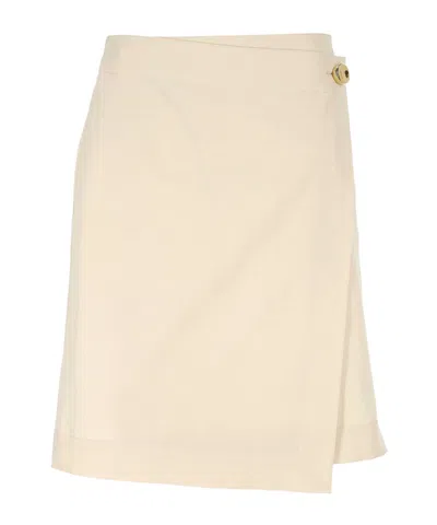 Joseph Button-detail Wrap Skirt In Brown