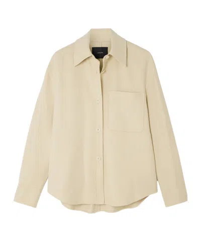 Joseph Button-down Long-sleeved Shirt In Neutral