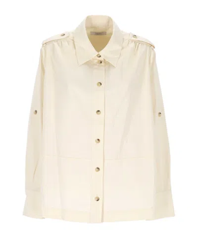 Joseph Button-down Oversized Top In Neutral