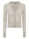 Joseph Buttoned Cardigan In Neutral