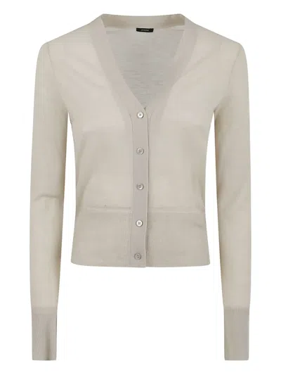 Joseph Buttoned Cardigan In Neutral