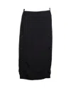 Joseph Buttoned Midi Skirt In Black Wool In Black