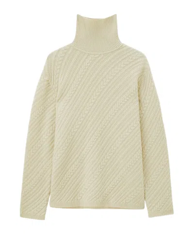 Joseph Cable Knit Sweater In Neutral