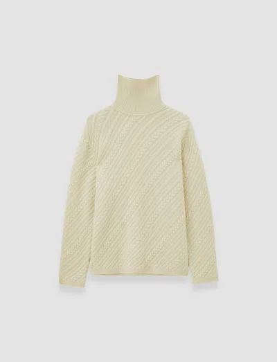 Joseph Cable Knit Wool Jumper In Yellow