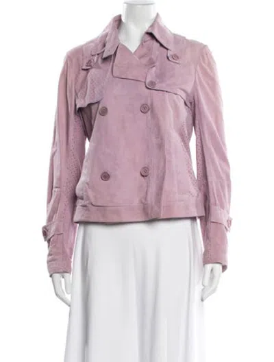 Pre-owned Joseph Calfskin Jacket In Purple