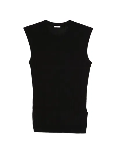 Joseph Calife Crinkle Rib Tank Top In Black