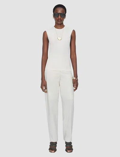 Joseph Calife Silk Cotton Rib Vest In White