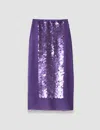 Joseph Cambo Chiffon Sequin Skirt In Purple