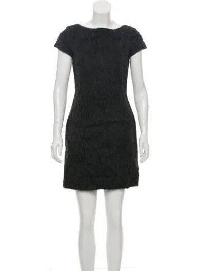 Pre-owned Joseph Cap Sleeve Knit Mini Dress In Gray
