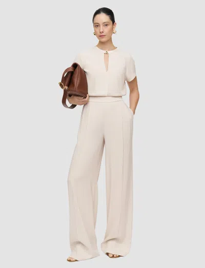 Joseph Cara Crepe Trousers In Pink