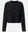 Joseph Stretch-knit Cardigan Jacket In Black