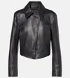 Joseph Caron Cropped Leather Jacket In Black