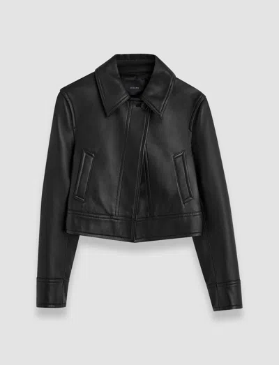 Joseph Caron Nappa Leather Jacket In Black