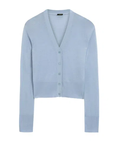 Joseph Cashmere Cashair Cardigan In Blue