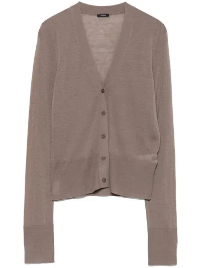 Joseph Cashair Cardigan In Brown